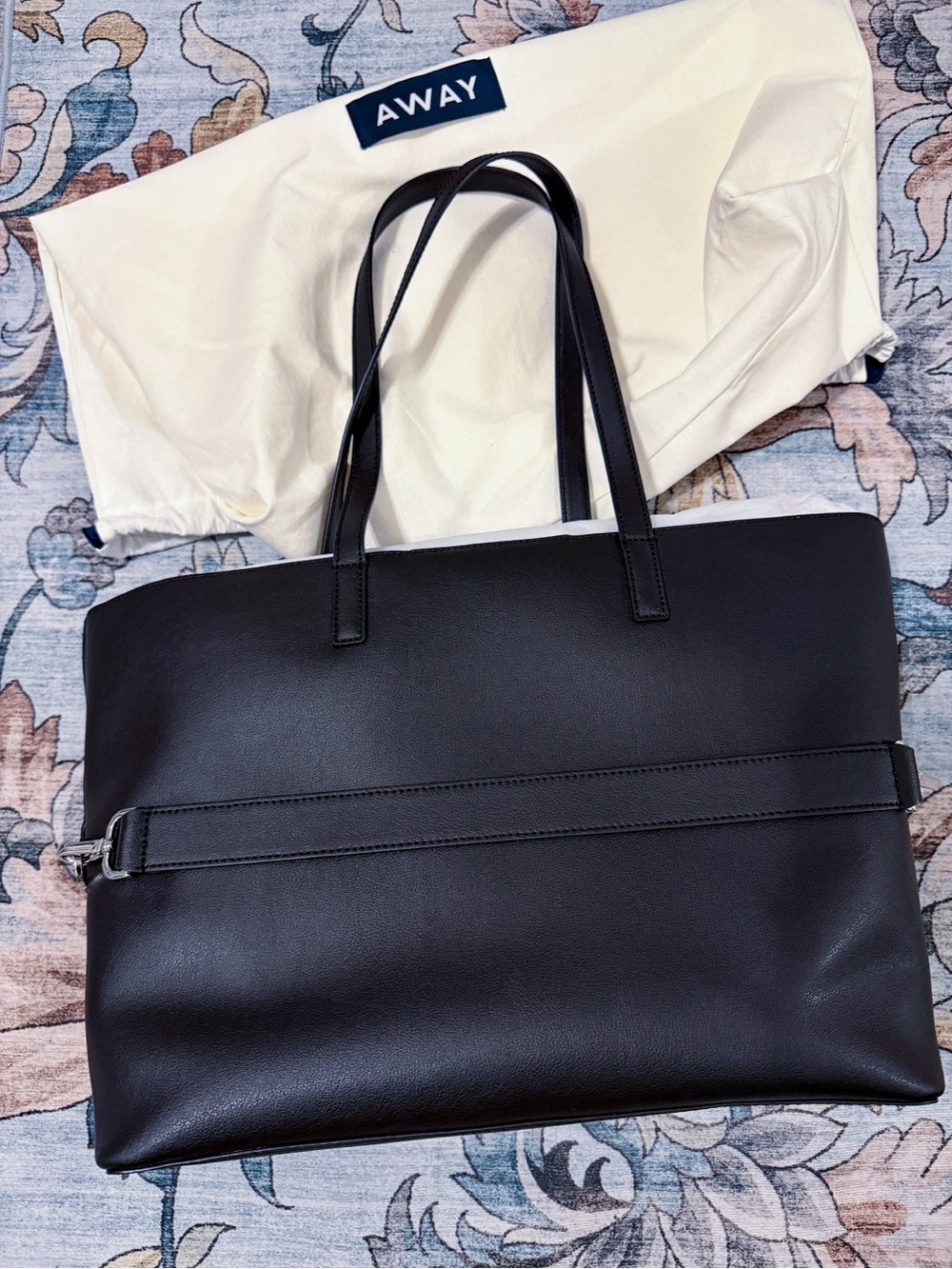 Brand New! Away leather black work and travel tote